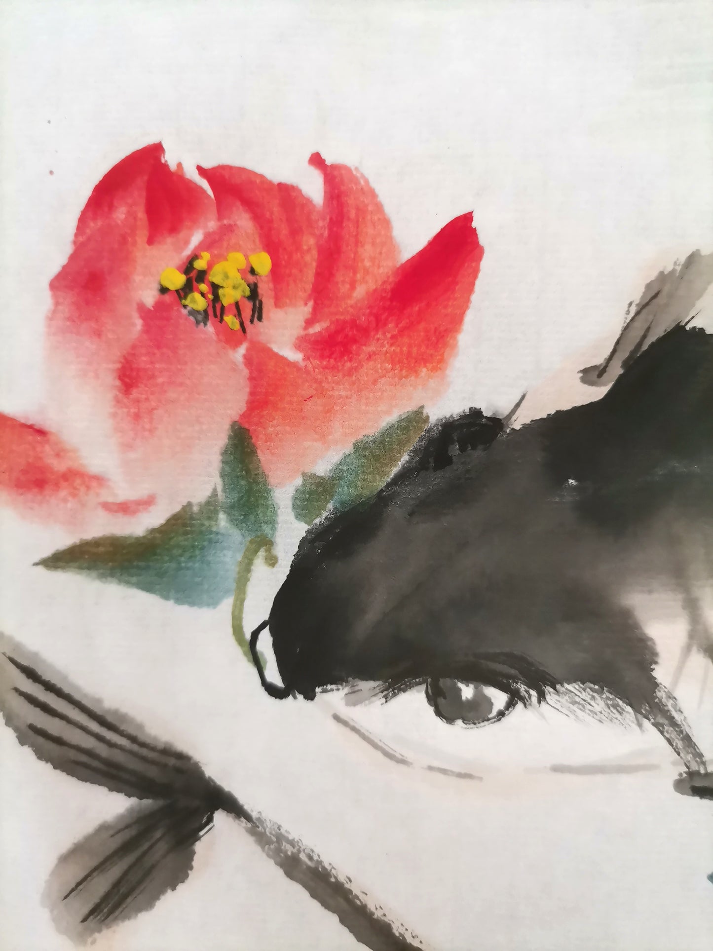 Handpainted Chinese painting,Goldfish painting,Fish Ink Painting