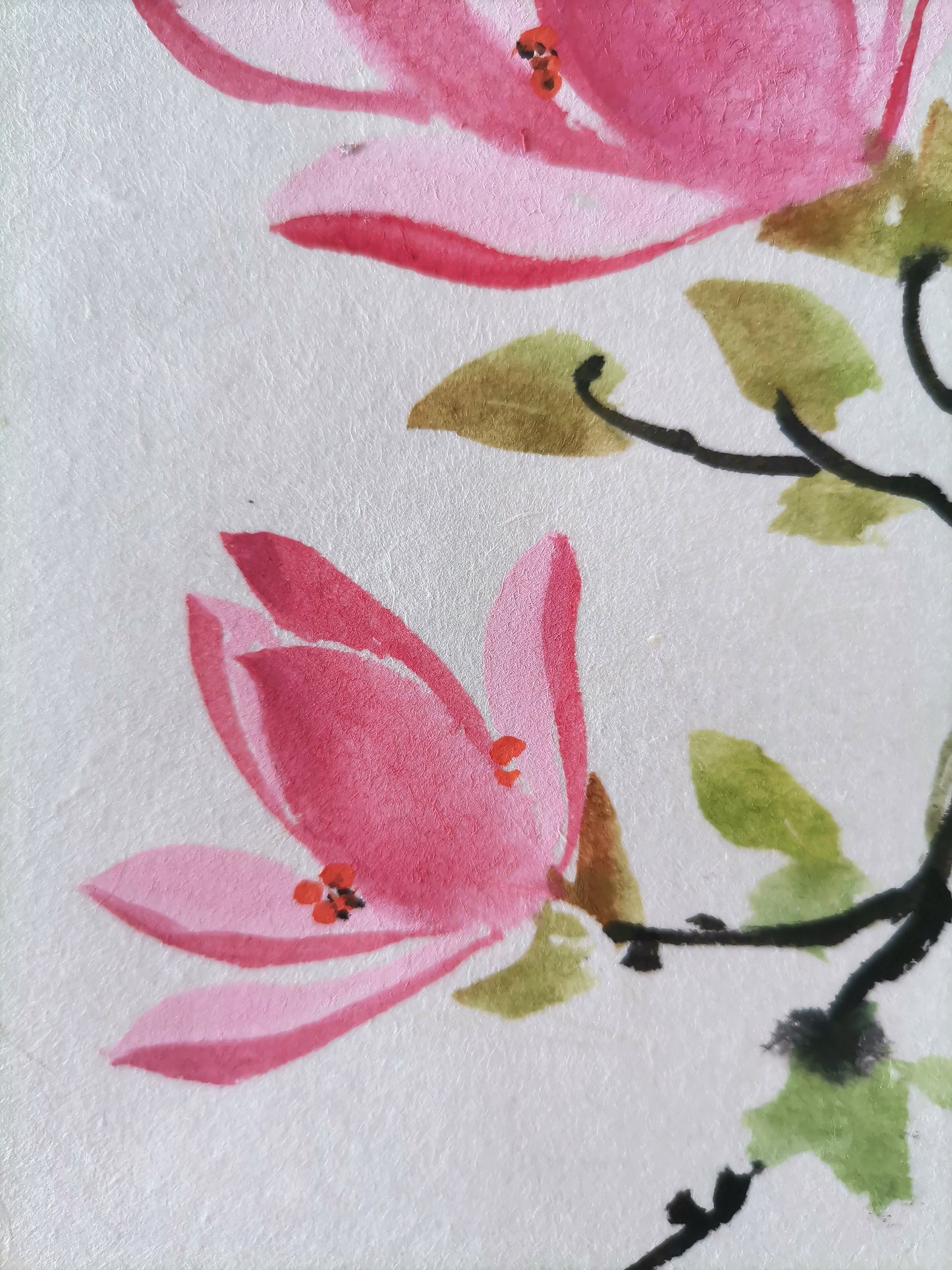 Original Traditonal Magnolia Chinese Painting, Home Decoration